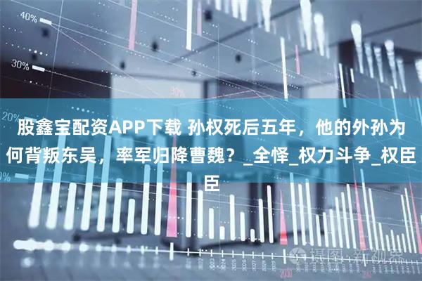 股鑫宝配资APP下载 孙权死后五年,他的外孙为何背叛东吴,率军归降曹魏?_全怿_权力斗争_权臣