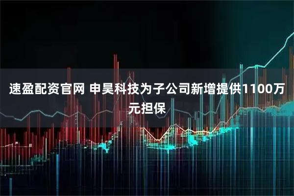 速盈配资官网 申昊科技为子公司新增提供1100万元担保